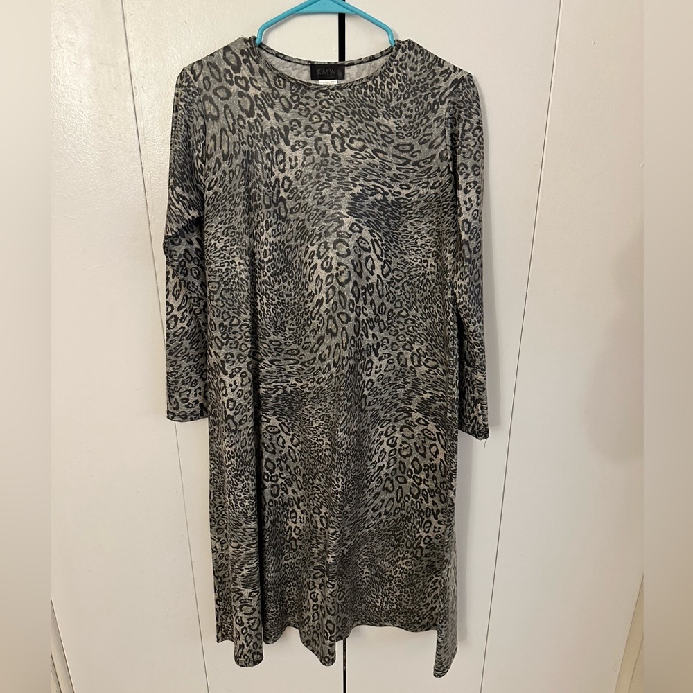 Pleather Animal Print Dress